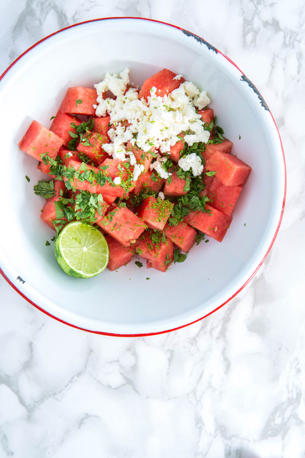 Watermelon, Lime & Fetta Salad | Nadia Felsch